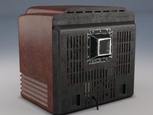 bush tv22 1950 retro vintage lamp tube television receiver 3Dモデル
