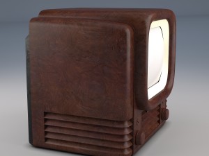 bush tv22 1950 retro vintage lamp tube television receiver 3Dモデル