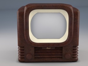 bush tv22 1950 retro vintage lamp tube television receiver 3Dモデル