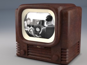 bush tv22 1950 retro vintage lamp tube television receiver 3Dモデル