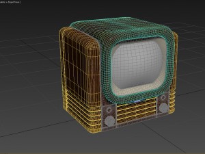 bush tv22 1950 retro vintage lamp tube television receiver 3Dモデル