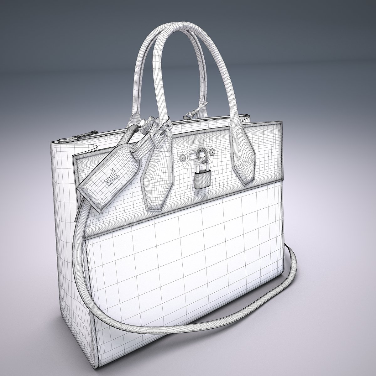 3D Model Collection Louis Vuitton City Steamer Bag VR / AR / low