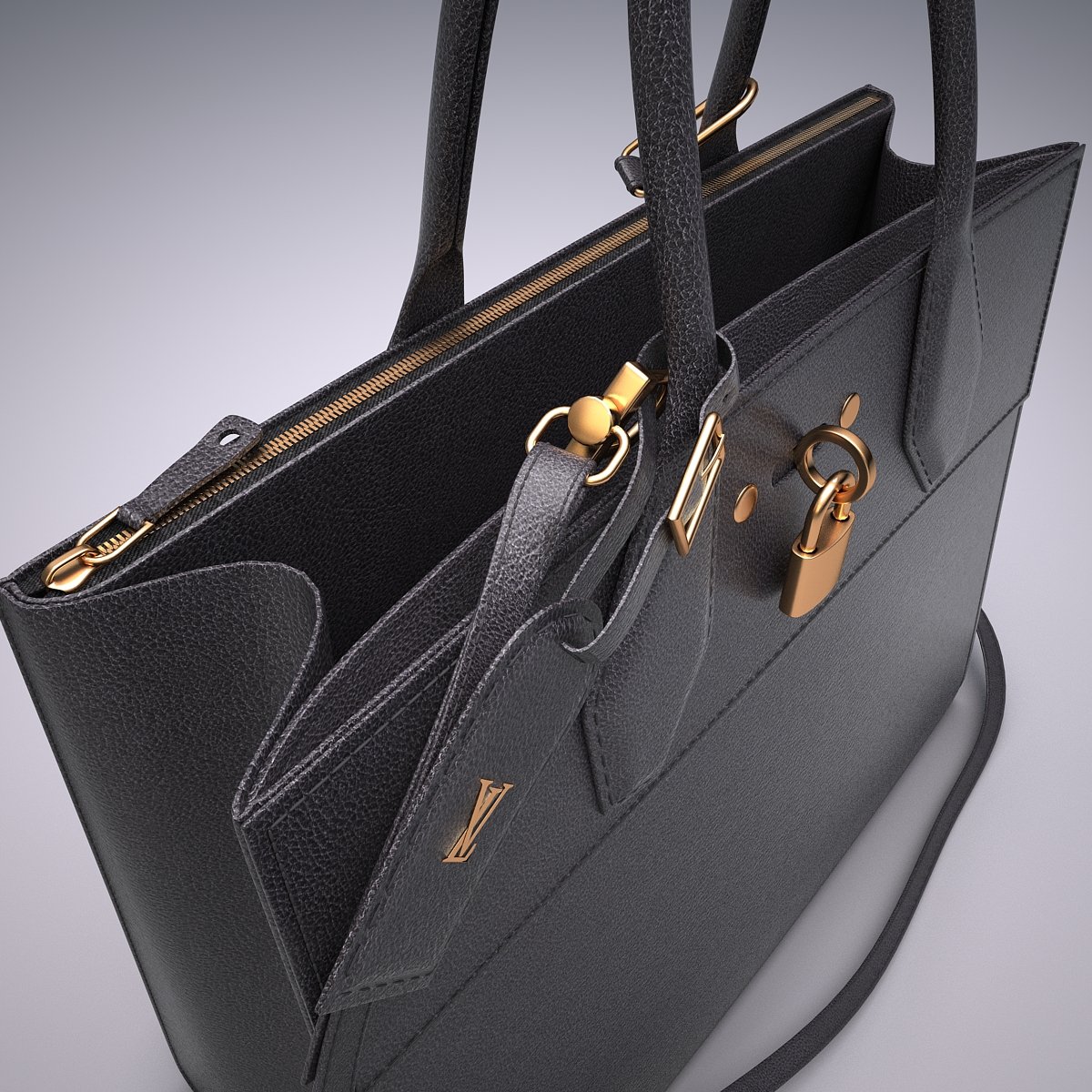 3D Model Collection Louis Vuitton City Steamer Bag VR / AR / low-poly