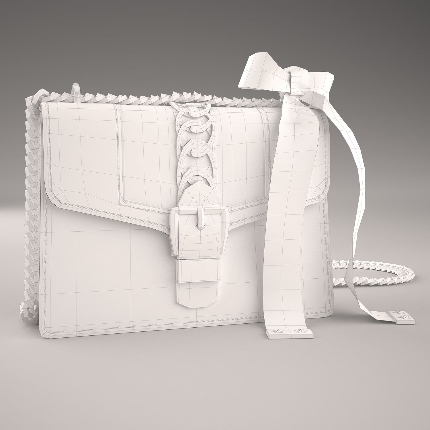 3D model Hermes Birkin Bag Red Crocodile Leather VR / AR / low-poly