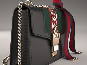 Sylvie leather mini chain bag 3D Model
