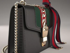 Sylvie leather mini chain bag 3D Model