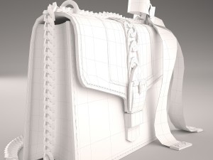 Sylvie leather mini chain bag 3D Model