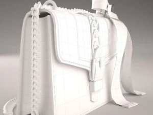 Sylvie leather mini chain bag 3D Model