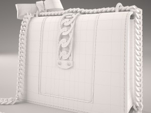 Sylvie leather mini chain bag 3D Model