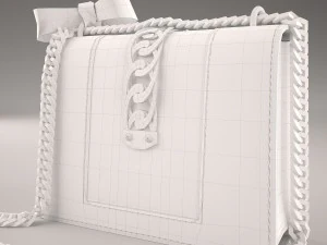 Sylvie leather mini chain bag 3D Model