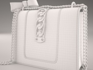 Sylvie leather mini chain bag 3D Model