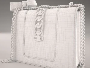 Sylvie leather mini chain bag 3D Model