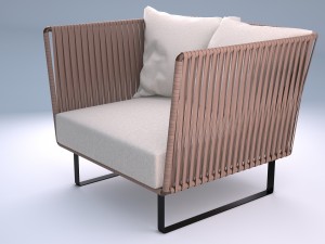 kettal bitta 2-seater sofa and club armchair 3D 模型