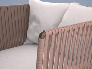 kettal bitta 2-seater sofa and club armchair 3D Model