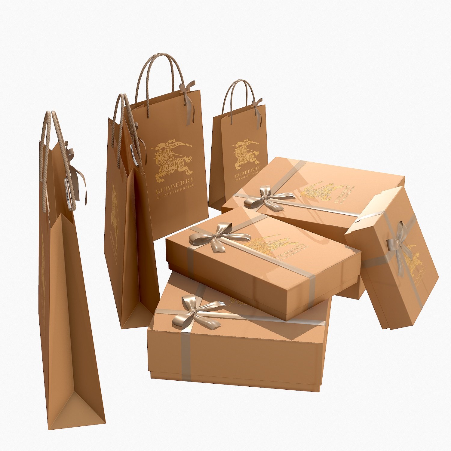 hermes birkin bag orange leather 3D Model in Clothing 3DExport