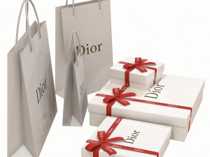 Gift packaging boxes and paper bags Modelo 3D