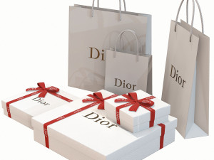 Gift packaging boxes and paper bags Modelo 3D