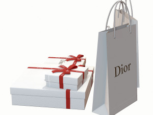 Gift packaging boxes and paper bags Modelo 3D