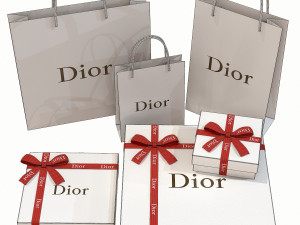 Gift packaging boxes and paper bags Modelo 3D