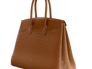 Bag beige crocodile leather 3D Модель