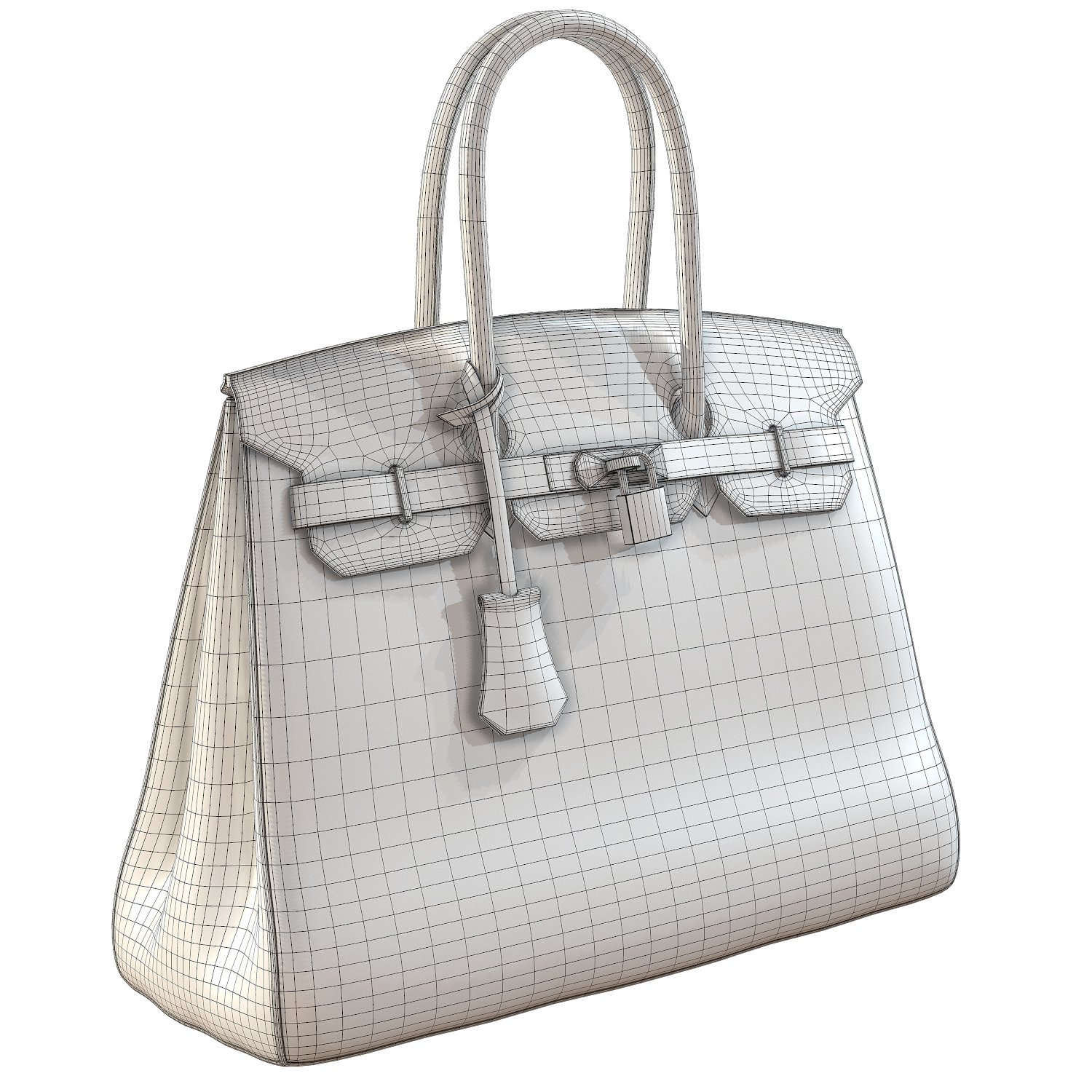 hermes birkin bag red crocodile leather 3D Model in Clothing 3DExport