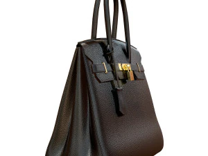 Bag black leather 3D Model