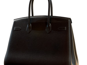 Bag black leather 3D Модель
