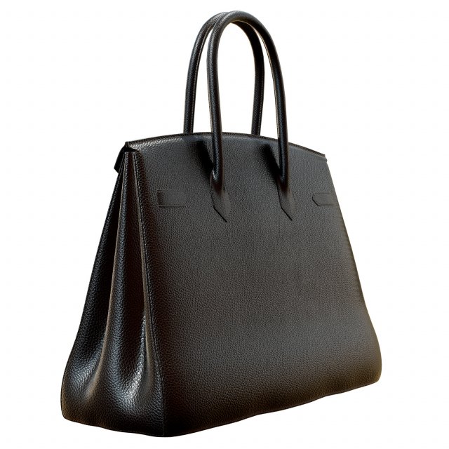 Black leather birkin bag deals