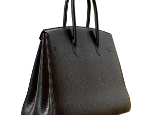 Bag black leather 3D Модель