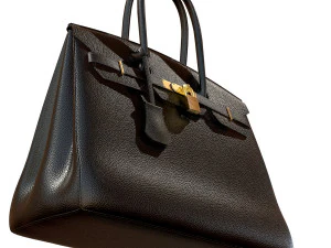Bag black leather 3D Model