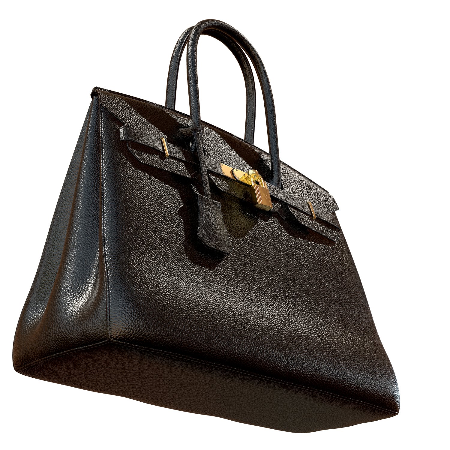 hermes birkin bag black leather 3D Model in Clothing 3DExport