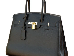 Bag black leather 3D Model