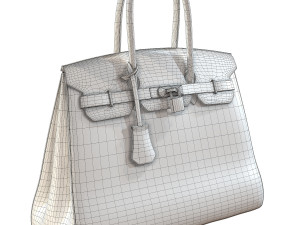 Bag black leather 3D Модель