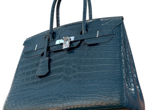 Bag blue crocodile leather 3D मॉडल