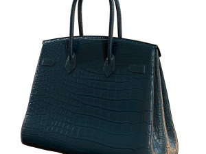 Bag blue crocodile leather 3D मॉडल