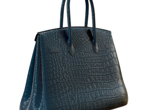 Bag blue crocodile leather 3D मॉडल