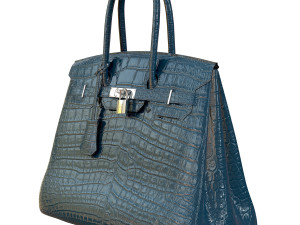 Bag blue crocodile leather 3D मॉडल