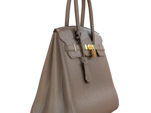 Bag gray leather 3D Model