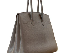Bag gray leather 3D Model