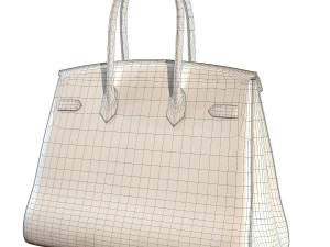Bag gray leather 3D Model