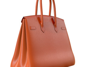 Bag orange leather 3D-Modell