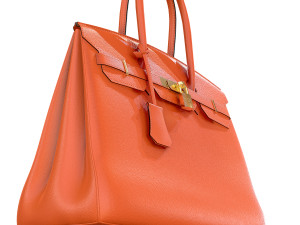 Bag orange leather 3D-Modell