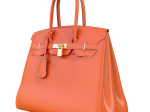 Bag orange leather 3D-Modell