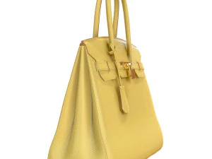Bag yellow leather 3D Model