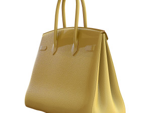 Bag yellow leather 3D Model