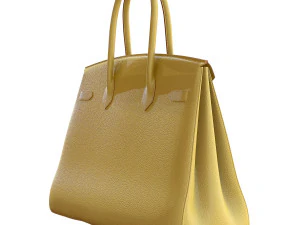Bag yellow leather 3D Model