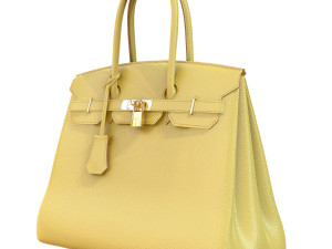 Bag yellow leather 3D Model