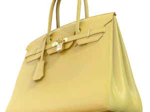 Bag yellow leather 3D Model