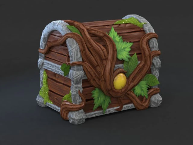 Magic wooden chest 3D Model .c4d .max .obj .3ds .fbx .stl .blend 
