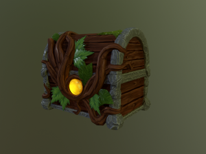 Magic wooden chest Modèle 3D